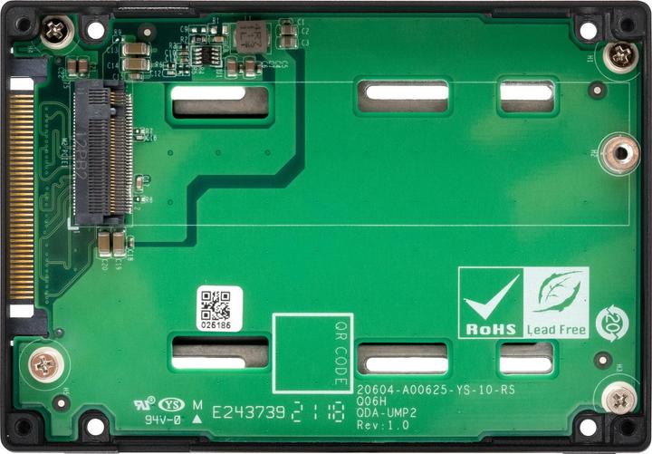 Actual product image QNAP U.2 NVMe to M.2 NVMe SSD PCIe Gen4 adapter