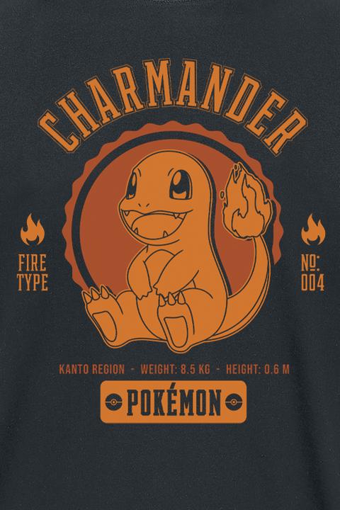 Image du produit Pokémon Pokemon Salamèche Man T-shirt manches courtes noir coupe regular/regular, Noir, XXL (XXL)