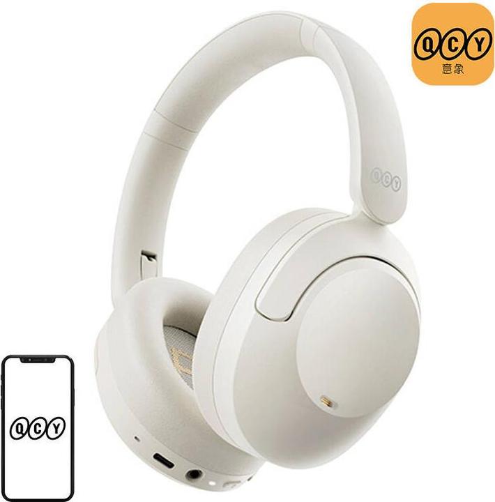 Actual product image QCY Wireless Headphones ANC H4 (white) (ANC, 70 h, Cable, Wireless)