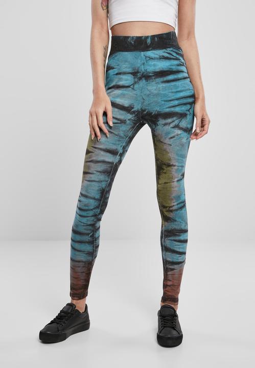 Actual product image Urban Classics Ladies Cotton Tie Dye High Waist Leggings (S)