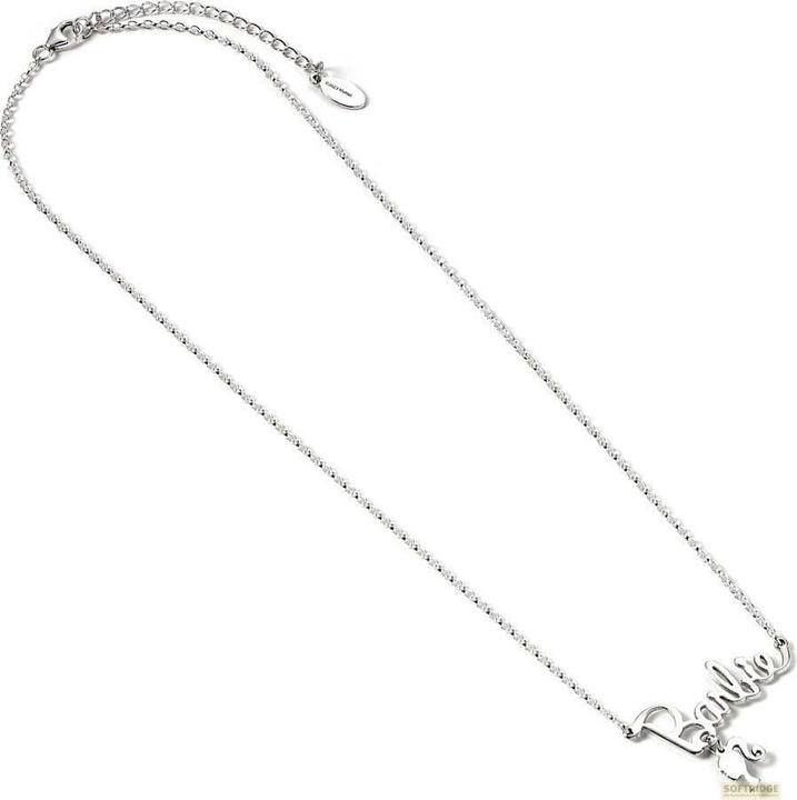 Immagine prodotto Carat Collana e ciondolo con logo e silhouette di Barbie (argento) (Argento)