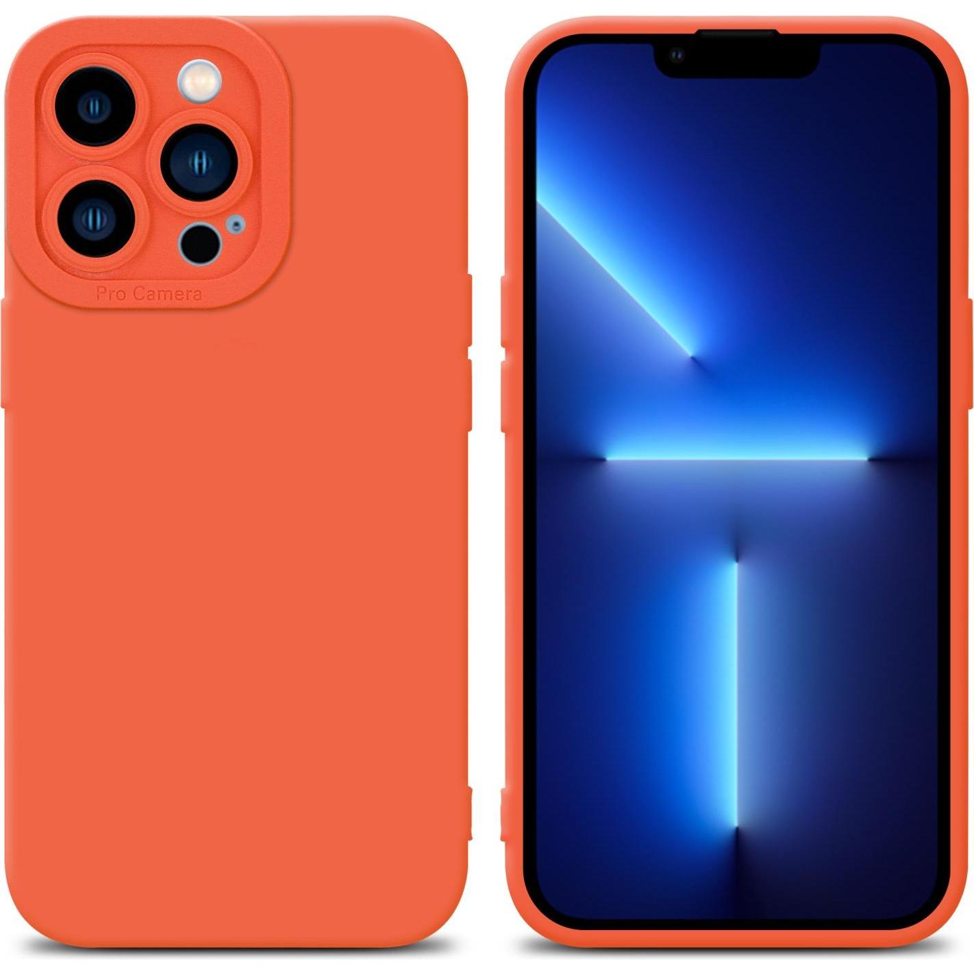 Thumbnail - Cadorabo Hülle für Apple iPhone 12 PRO MAX im TPU Fluid LM162 Style (Apple iPhone 12 Pro Max), Smartphone Hülle, Orange