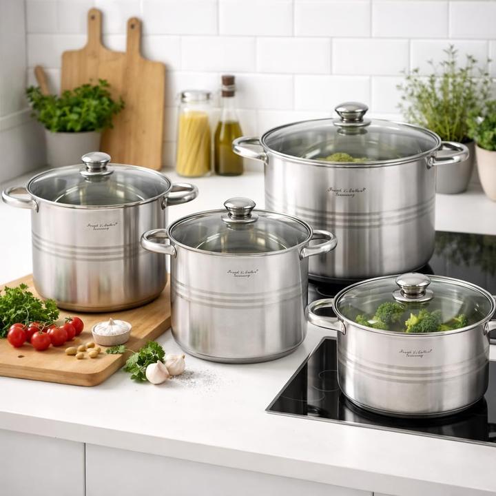 Actual product image Hooz Edelstahl Kochtopf-Set (Pan set + pot set, Stainless steel)