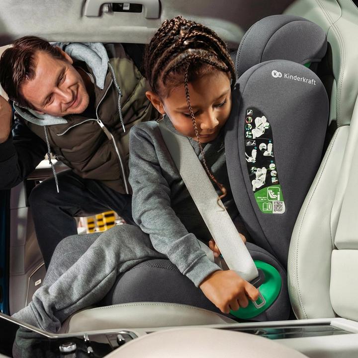 Produktbild KinderKraft Car seat JUNIOR FIX 2 PLUS i-Size grey (Kindersitz, ECE R129/i-Size Norm)