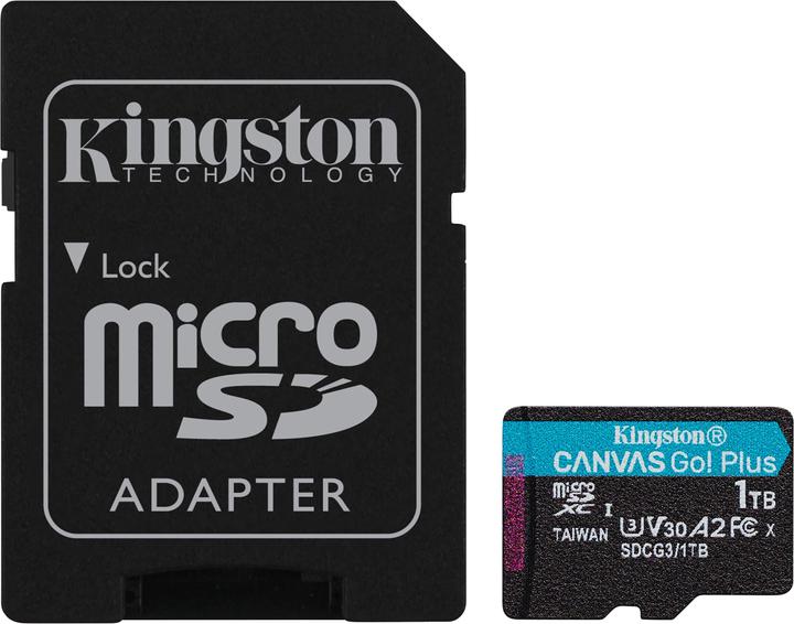 Image du produit Kingston Canvas Go Plus (1000 Go, microSDXC, U3, UHS-I)