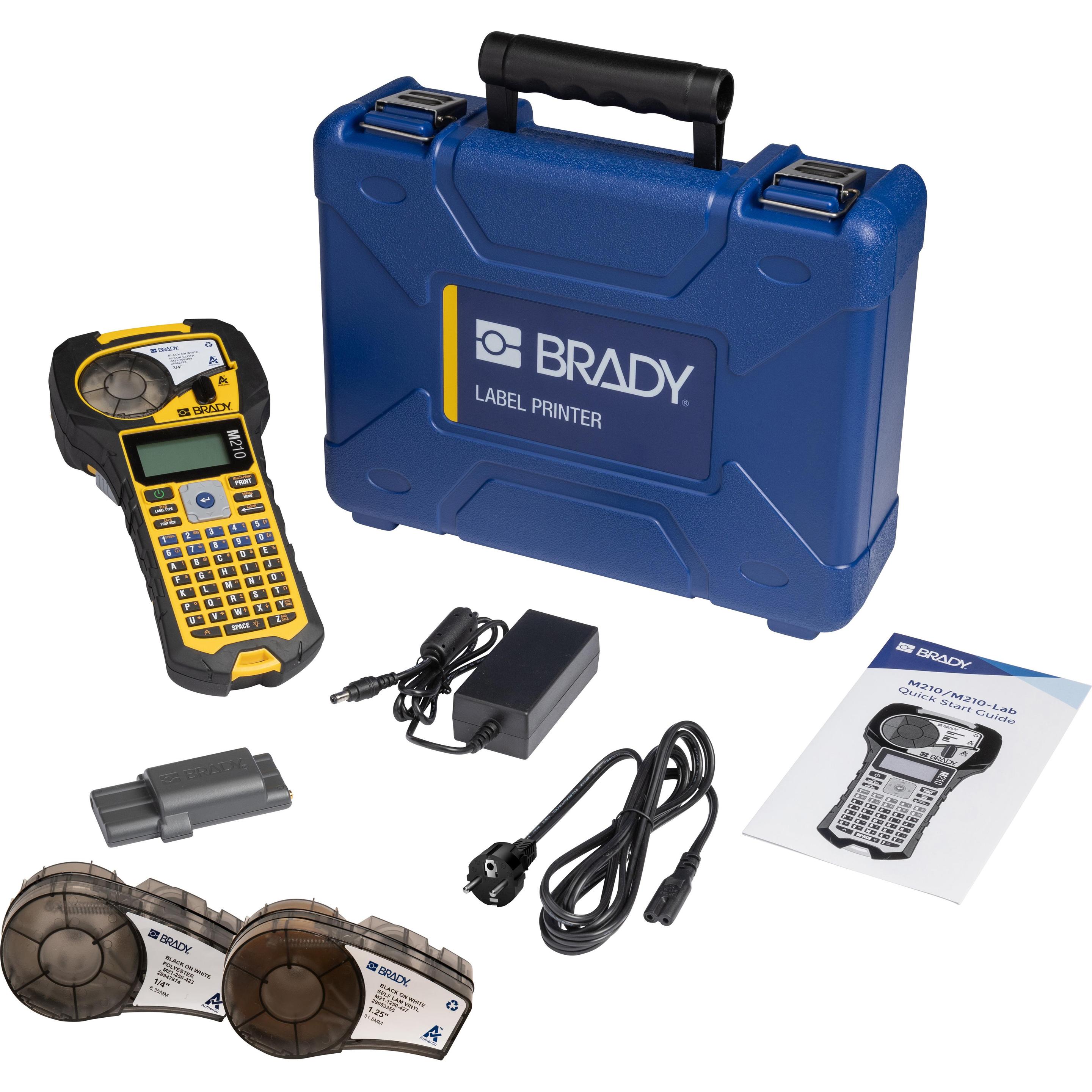 Brady M210-Data-KIT UE, dispositivo mobile per etichettatura, stampa continua e di etichette, tastiera, Etichettatrice