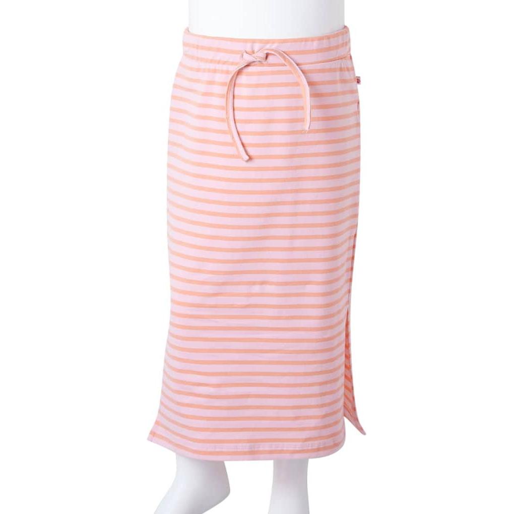 VidaXL, Mädchen, Röcke, Kinderrock mit Streifen Gerade Rosa 104,Material: 95, Rosa, Orange, (104)