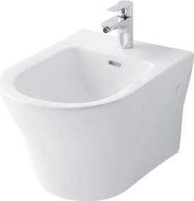 Image du produit TOTO MH bidet mural avec trou de robinetterie et trop-plein blanc