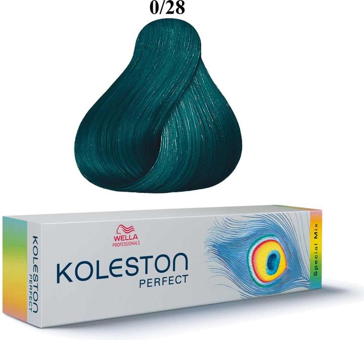Produktbild Wella Vopsea permanenta Professionals Koleston Perfect 0/28, Gri Petrol, 60ml (0/28, Gri Petrol)