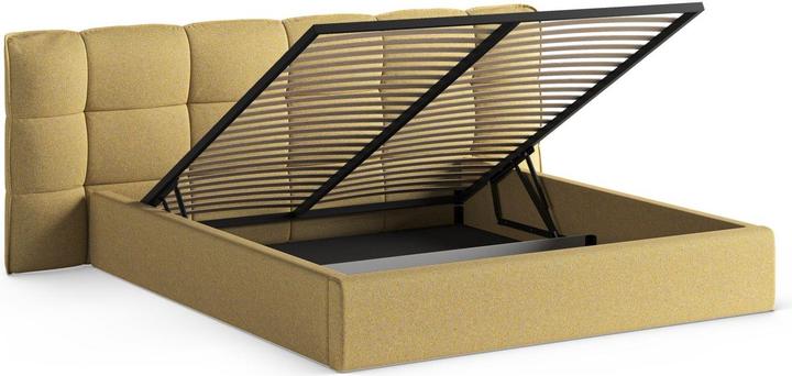 Actual product image Micadoni Storage Bed With Headboard, "Eric", Sunflower Melange, 225x230x104 Made in Europe (140 x 200 cm)