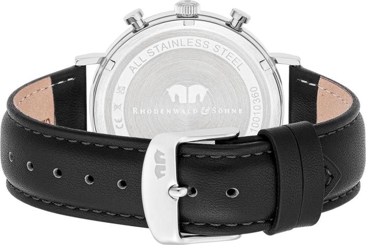 Produktbild Herren Chronograph Arakon Echtleder schwarz - 26531 (Chronograph, 42 mm)