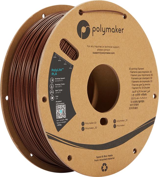 Produktbild Polymaker PolyLite PLA Galaxy Dark Red 1.75mm 1kg (PLA, 1.75 mm, 1000 g, Rot)