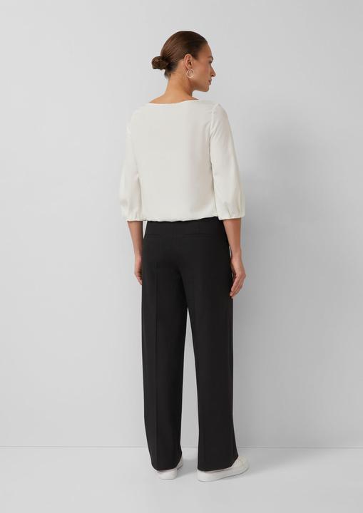 Immagine prodotto s.Oliver Bluse Modalmix-Bluse mit U-Boot-Ausschnitt und Gummibündchen (46)