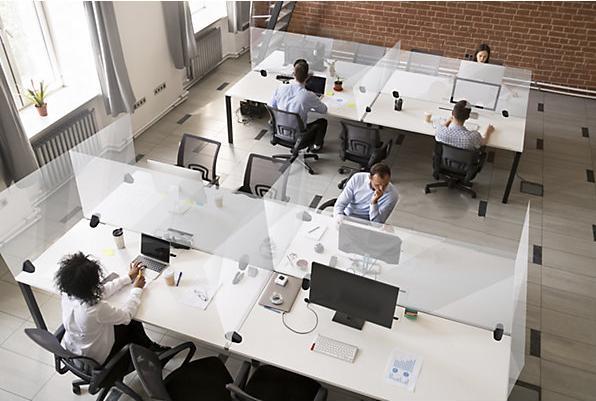 Produktbild smiT Tischtrennwand für Doppelarbeitsplatz