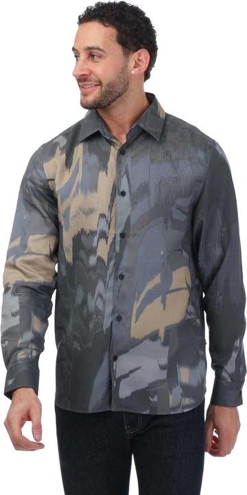 Actual product image Ted Baker Mens Mordun Abstract Long-Sleeved Shirt (S)