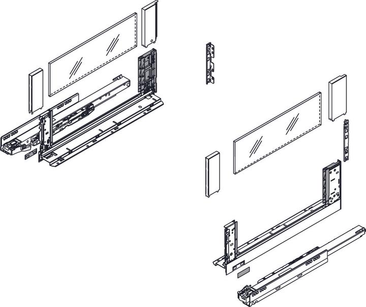 Actual product image Blum Front drawer complete set Legrabox free C, with slide-in elements