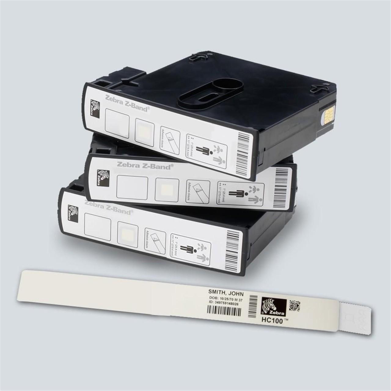 Zebra, Etiketten, Z-Band Direct, adult, white