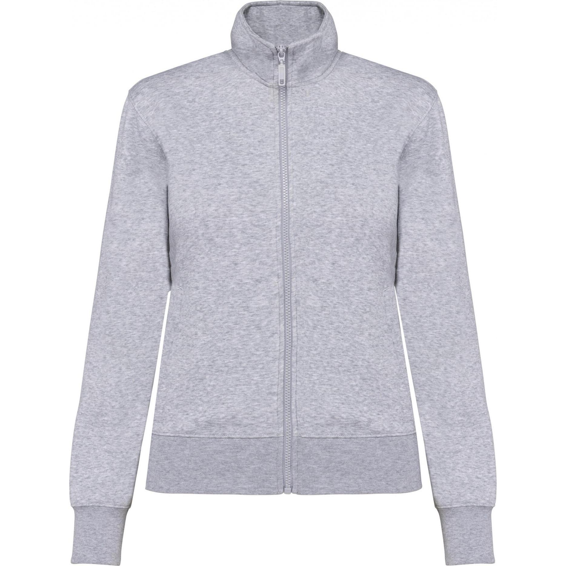 Kariban, Damen, Jacke, Moltonjacke, angeraut, Frau (M), Grau, M