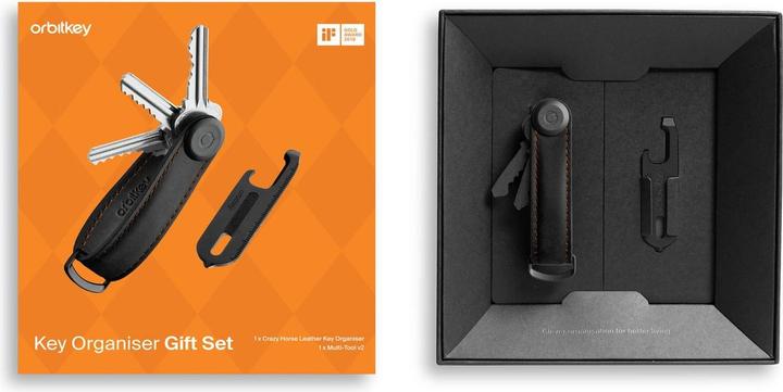 Immagine prodotto Orbitkey ​ - Gift Set - Crazy Horse Key Organiser Multitool V2 - Black