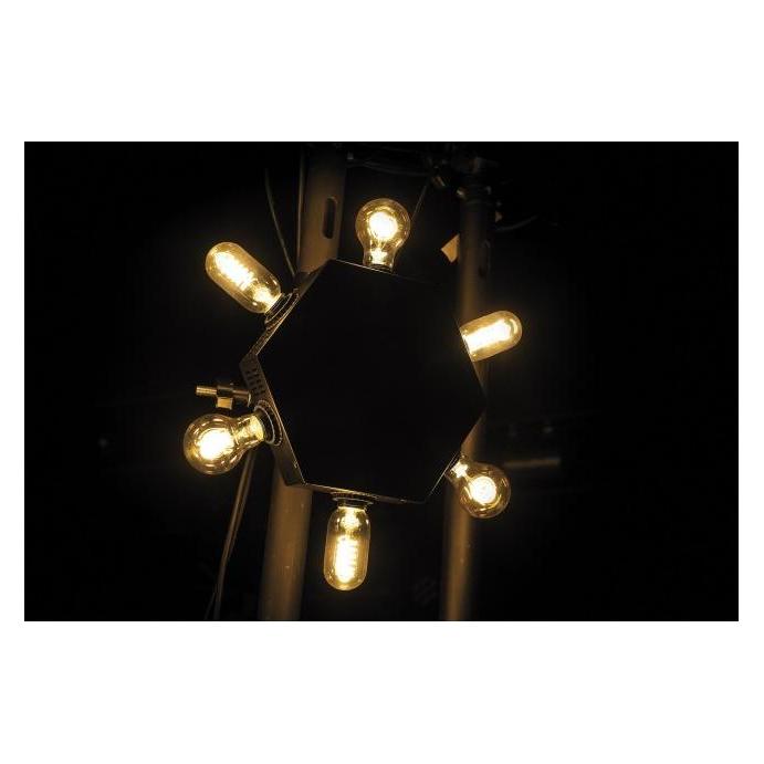 Showtec Edison Star E6 Dmx Led Dimmer With 6 X E27 Socket (Led), Scheinwerfer, Mehrfarbig