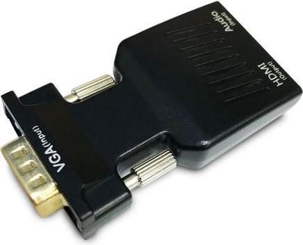 Produktbild Savio Adapter AV D-Sub (VGA) - HDMI + USB-A + 3,5 mm schwarze Klinke (CL-145)