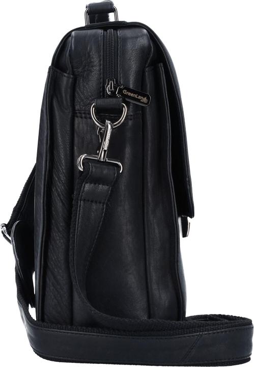 Produktbild Greenland Nature Black Nappa Aktentasche Leder 40 cm Laptopfach