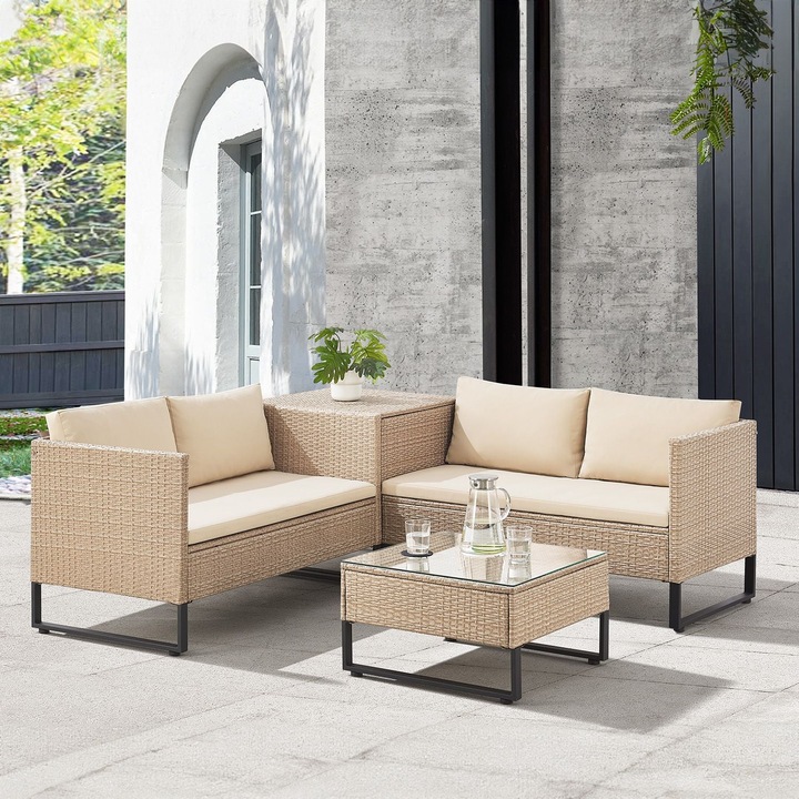 Actual product image Juskys Polyrattan Lounge