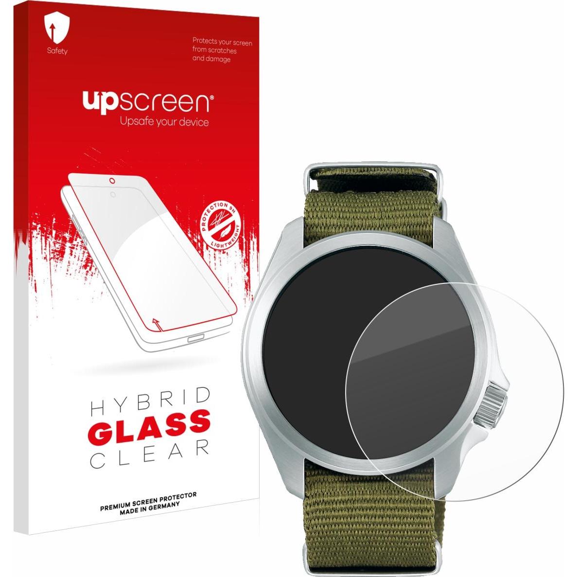 upscreen Schutzglas Schutzfolie Displayschutz Display Schutz Glas Folie klar, Smartwatch Schutzfolie, Transparent