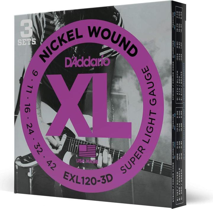 Produktbild D'Addario Exl120-3d (6x, E-Gitarre, 0.04")