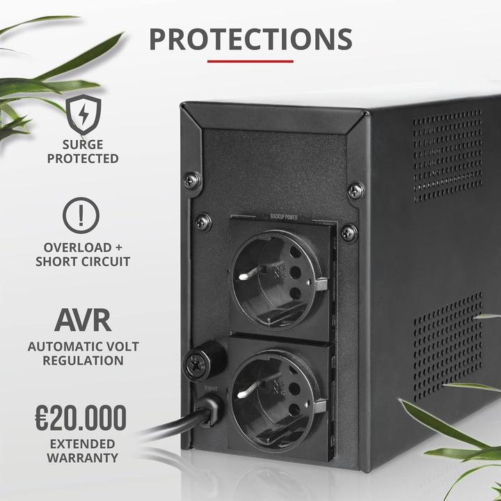 Actual product image Trust Oxxtron 1000VA 2 socket(s) AC (1000 W)