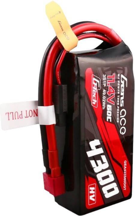 Produktbild Gens Ace G-Tech 4300mAh 3S1P 11.4V 60C Lipo Battery with T-plug (11.40 V, 4300 mAh)