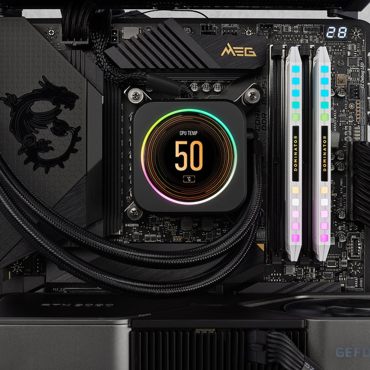 Image du produit Corsair Dominator Platinum RGB (2 x 16GB, 6200 MHz, RAM DDR5, DIMM)