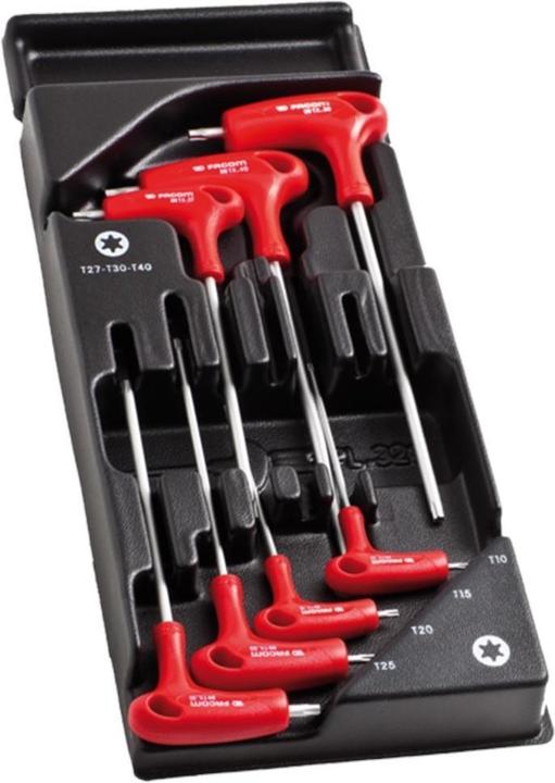 Actual product image Facom 7pce P Hex Key Torx Set T10-40 MOD