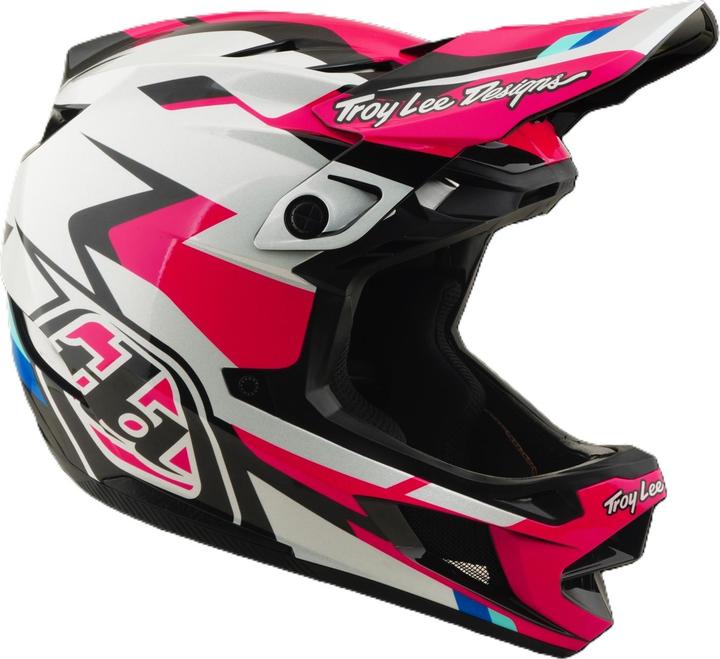 Troy Lee Designs D4 Polyacrylite MIPS Helm, Roamer, magenta, L | 58-59cm