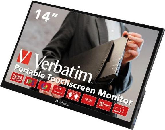 Image du produit Verbatim PMT-14 Moniteur portable à écran tactile 14" Full HD 1080p Metal Housing (1920 x 1080 pixels, 14")