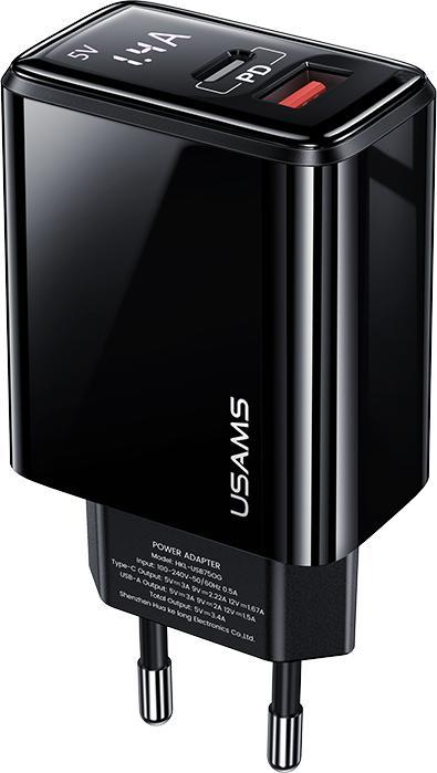 Produktbild Usams US-CC133 įkroviklis 1x USB-A 1x USB-C 3,4 A (CC133TC01) (20 W)