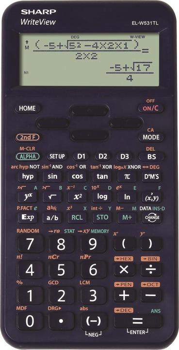 Produktbild Sharp scientific calculator EL-W531TL mørke blå (Batterien)
