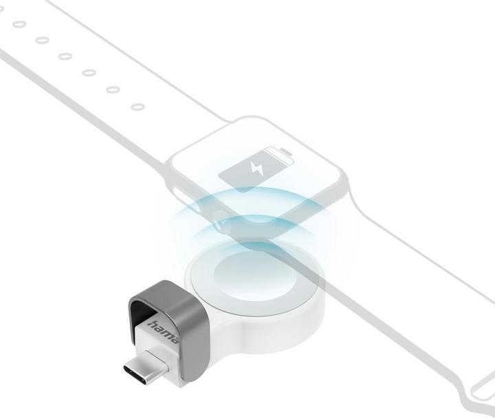Image du produit Hama Chargeur Apple Watch pour chargement sans fil, socle de chargement magnétique USB-C, WS (5 W)