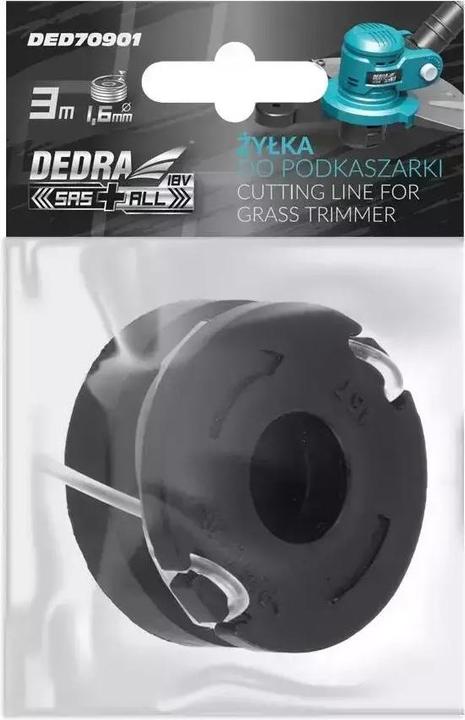 Image du produit Dedra Fil nylon pour coupe-bordures 1,6 mm (Herbicide, Fil de coupe + bobine de fil)