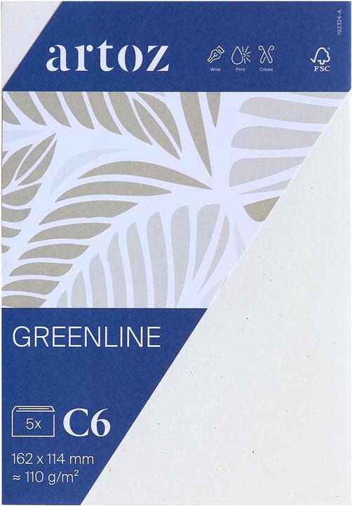 Produktbild Artoz Green Line Pkg 5 Kuverts C6 birch (C6, 5 x)