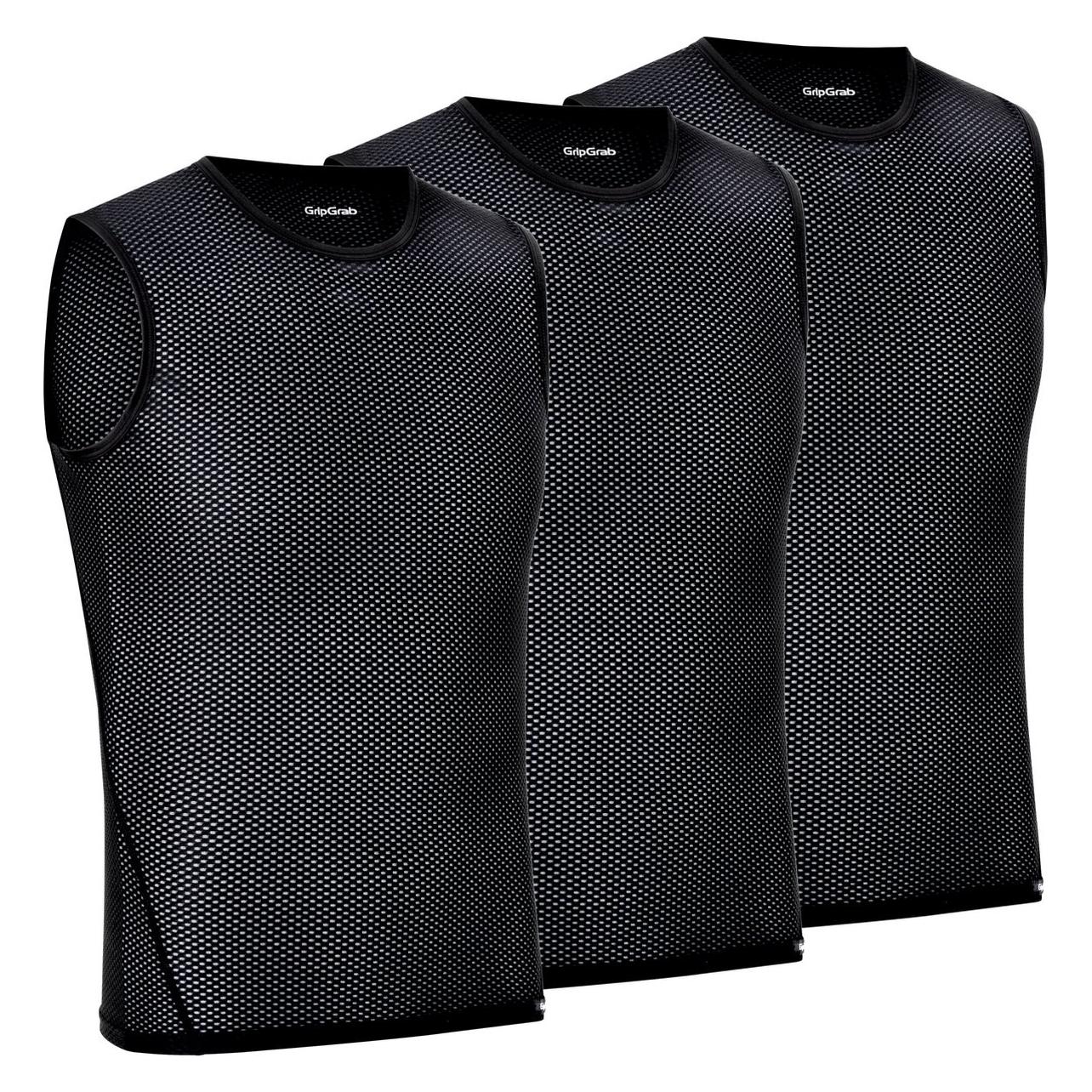 GripGrab, Unisex, Functioneel Overhemd, Ultralight Mesh Sl Baselayer Unisex 3 Pack (M), Zwart, M