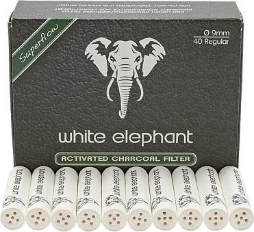 Produktbild Elephant Aktivkohlefilter White 9 mm 40 Stk