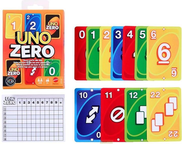 Produktbild Mattel Games UNO Zero (Multilingual, 2 - 10 Spieler)