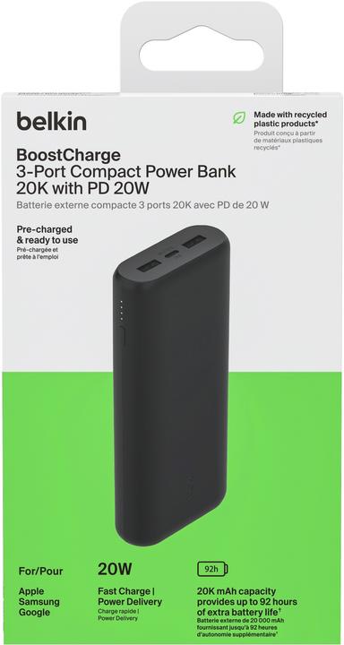 Actual product image Belkin BoostCharge (20000 mAh, 20 W, 74 Wh)