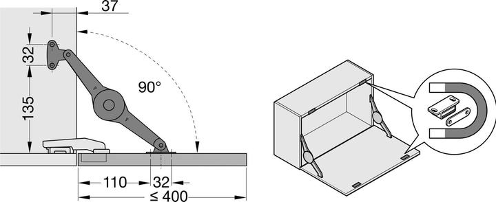 Produktbild Peka Metall Bremsklappenstütze/-halter duo standard