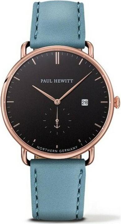 Produktbild Paul Hewitt Grand Atlantic Line Black Sea Rose Gold Leather Niagara (Analoguhr, 42 mm)