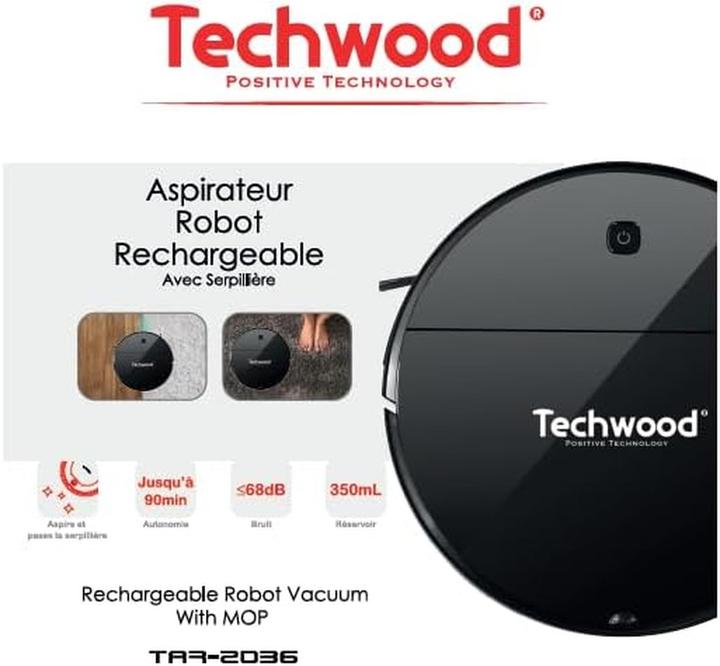Produktbild Techwood 2-in-1-Roboter-Staubsauger (Wischtuch)