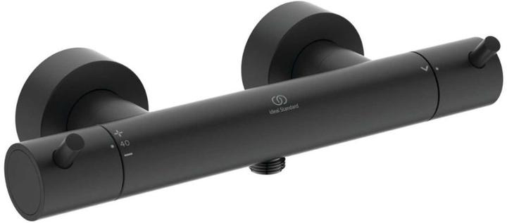 Ideal standard ceratherm - thermostatische douchekraan, zijdeglans zwart