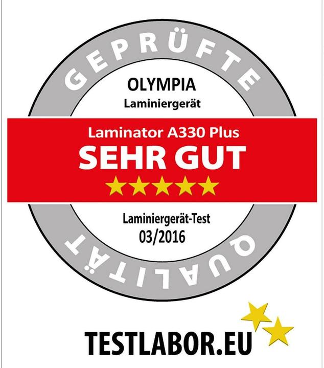 Actual product image Olympia Laminator A 330 Plus (75 - 125 µm, A4, A3, A3+, A4+)