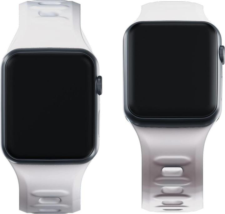Produktbild 3MK Silicone Watch Strap biały/white dla Apple Watch 42/44/45/49mm (Silikon, Edelstahl)